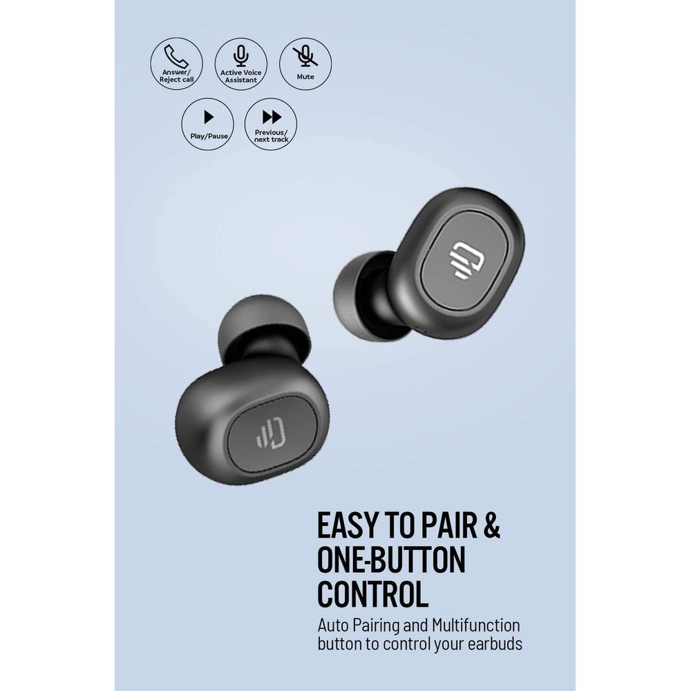 Dudios Zeus Air True Wireless Earbuds- Easy to pair & One-button control.